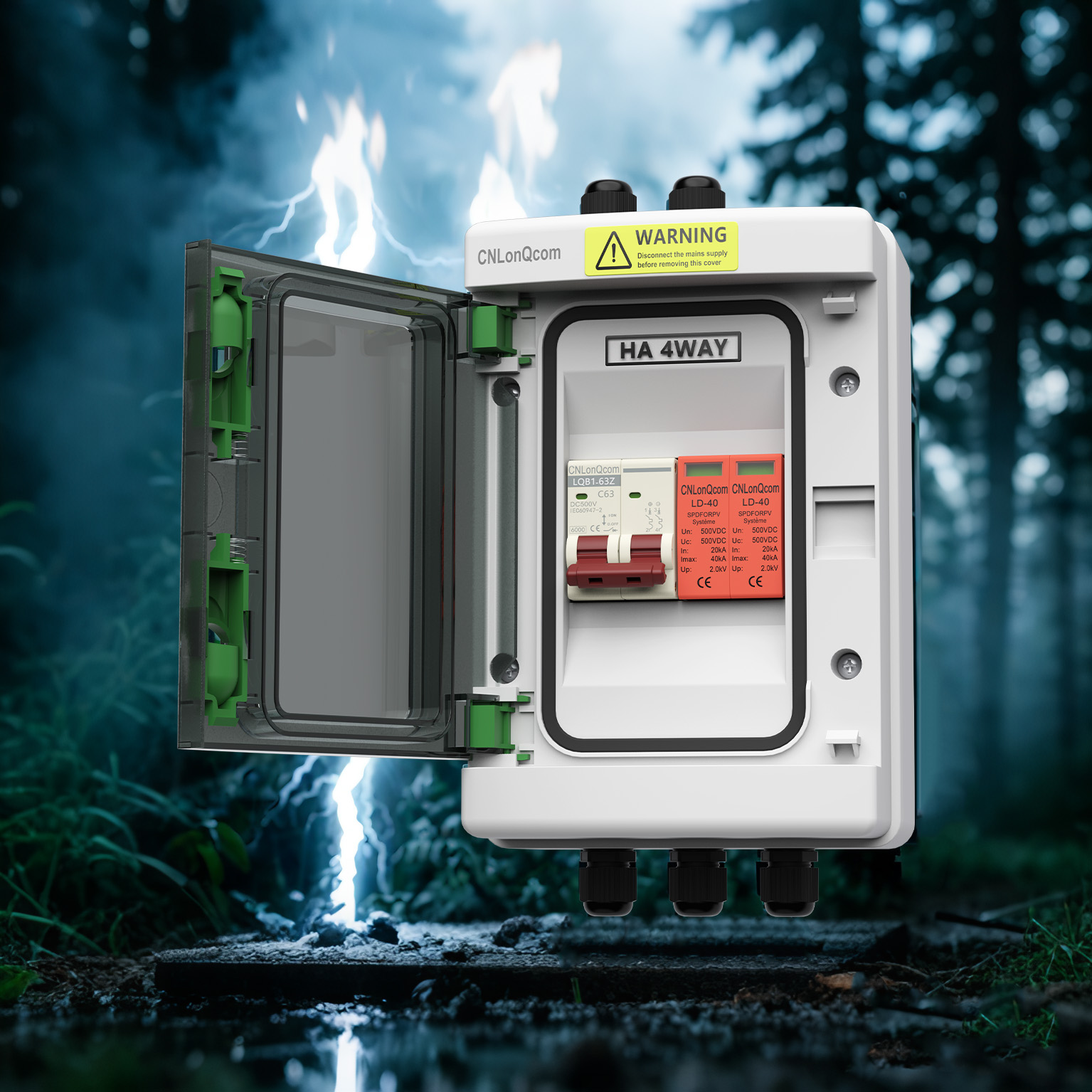 LQX-DC500V-1-1 PV Bosca Comhcheangailte Páipéar Bán Teicniúil